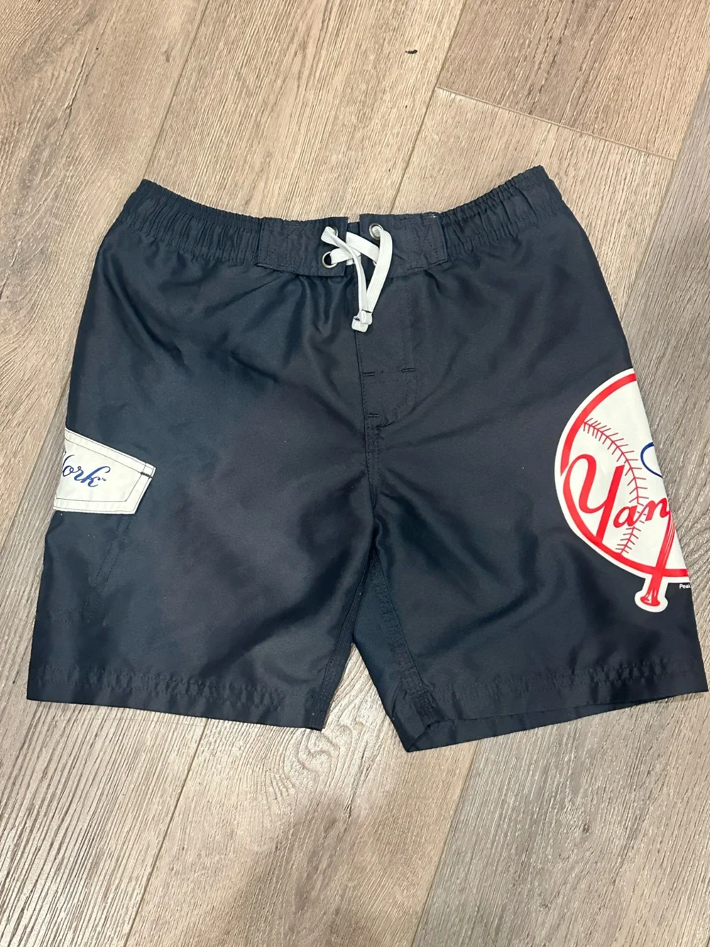 New York Yankees MLB Boys Size 6 Swim Trunks Bathing Suit Navy Vintage Swimwear